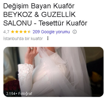 bayan kuaforu google yorumlar mobil